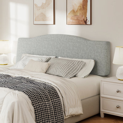 Upholstered Linen Headboard with Adjustable Height