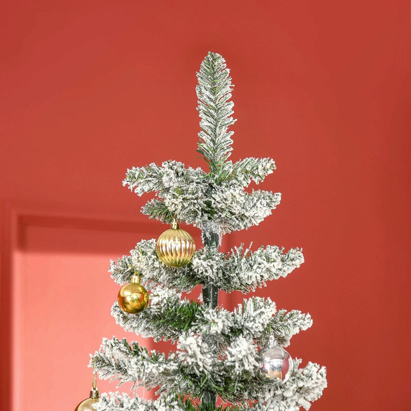 Arbre de Noël artificiel pin enneigé 7,5 pi avec des branches réalistes et 668 pointes