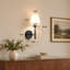 Ensemble de deux appliques murales rechargeables sans fil à piles avec télécommande, avec 5 ampoules à intensité variable détachables-522399107-522876320