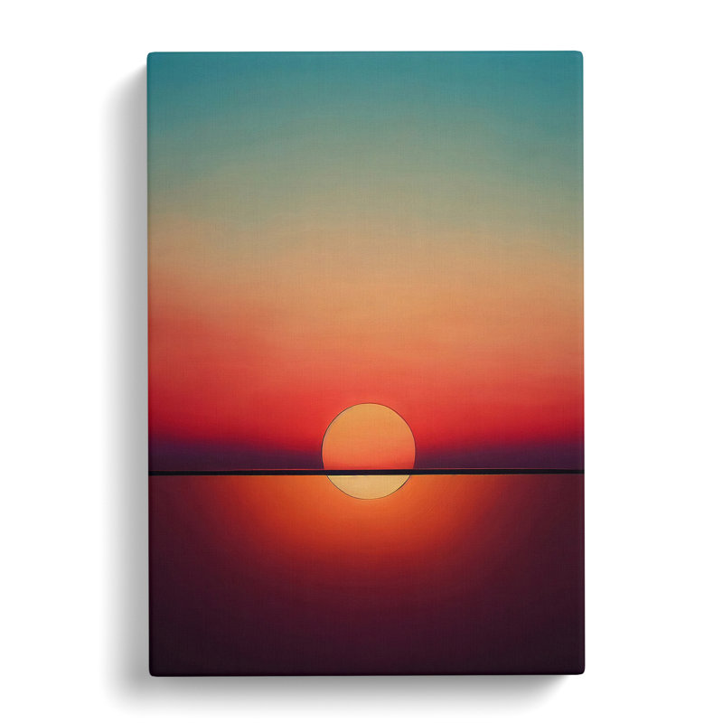 Blissful Sunset - Print, No Matte, 50cm H x 35cm W x 3cm D, Wrapped Canvas