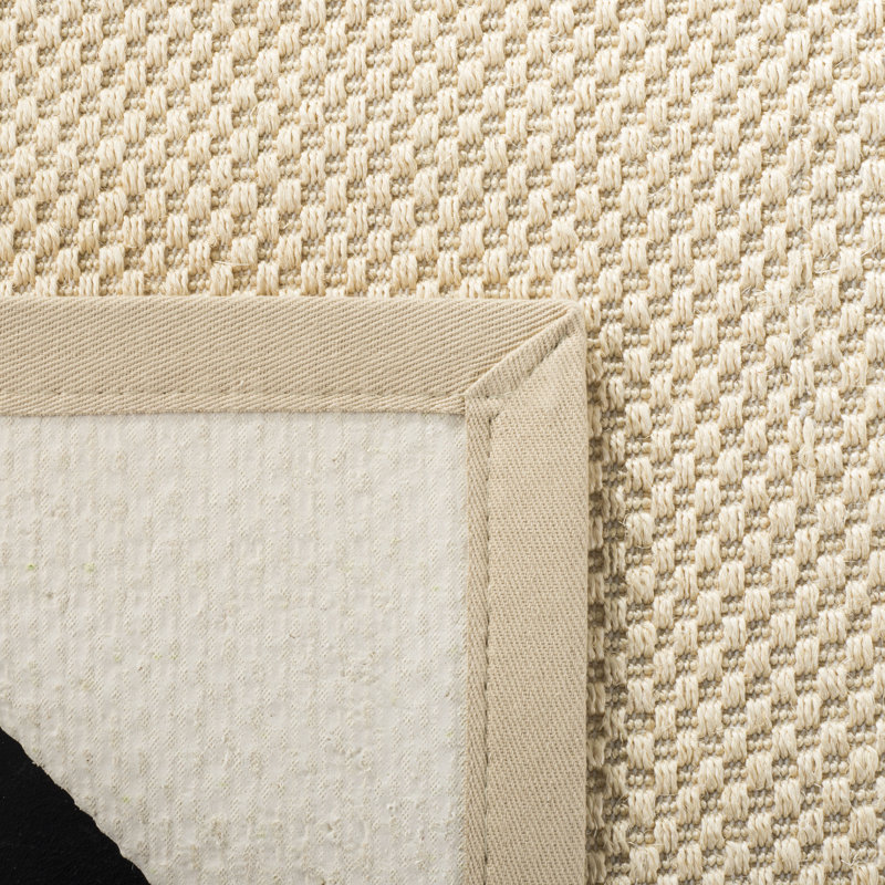 Tapis de couleur unie en fibre de sisal Chaidez, Carré 8 pi