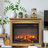 28 Inch TV Media Entertainment Center With Electric Fireplace