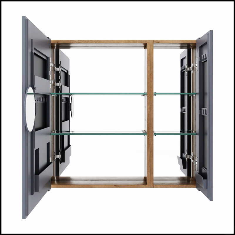 Armoire de toilette murale 29,63 po avec tablettes réglables, rangement et options d'installation polyvalentes