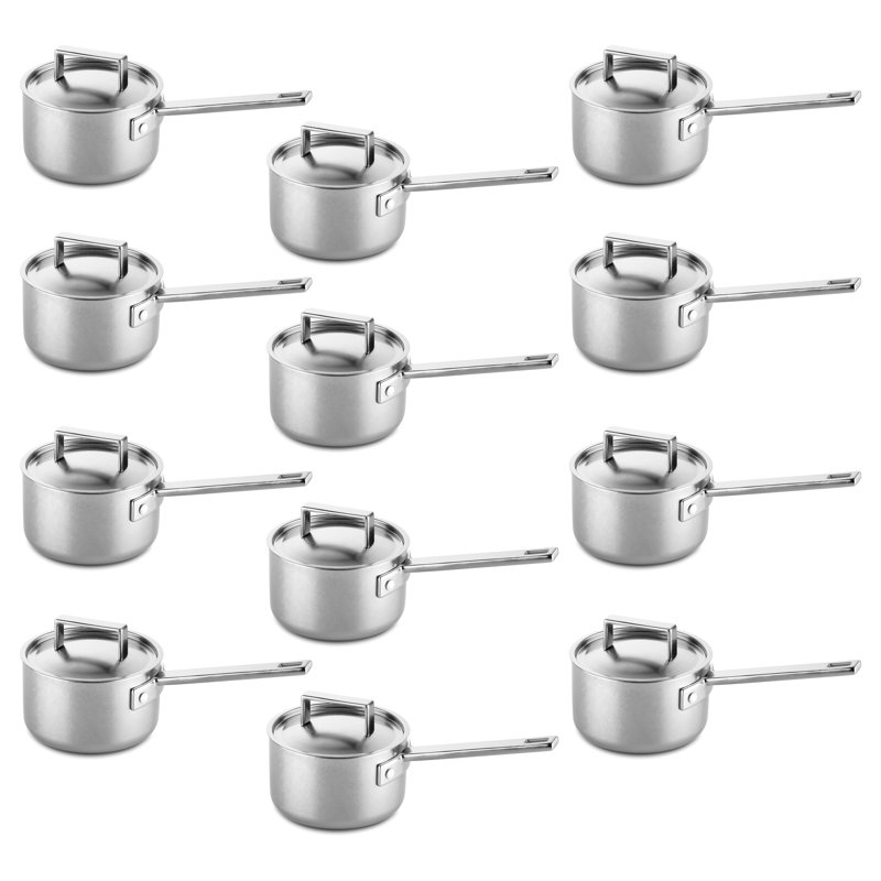 Casserole avec couvercle Attiva Peltro 5,51 po - 12 pièces - Étain