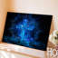 Toile, "Dramatic and Visally Striking Image", art mural brillant, croix bleue au centre, entourée de tourbillons-2060425949
