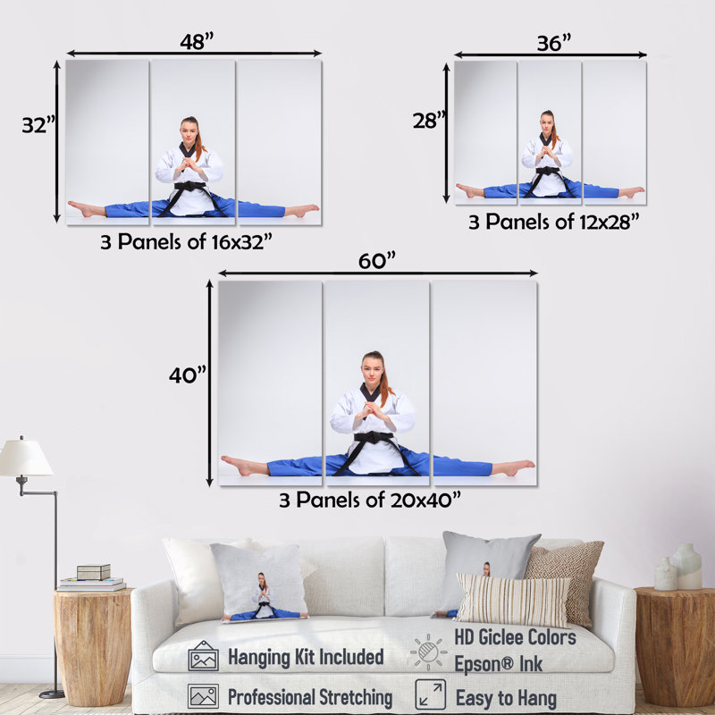 Karate Black Belt - Martial Arts Wall Art Set, 28" H x 36" W