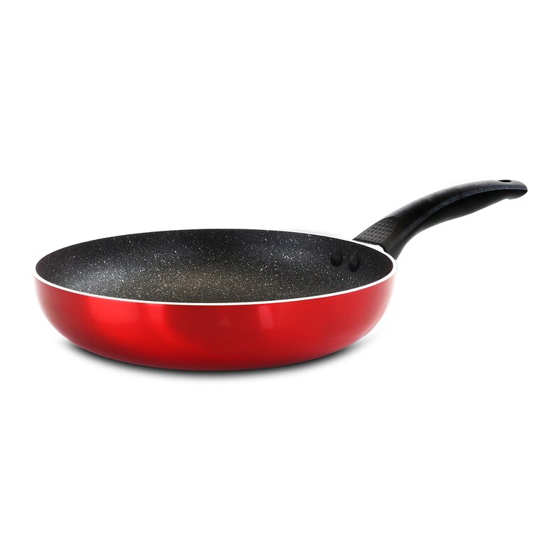 Oster 8 Aluminum Non Stick Frying Pan with Bakelite Handle - Red