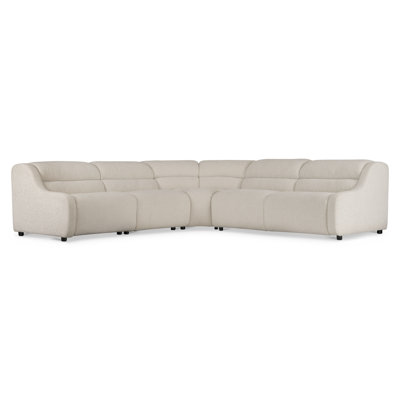 Gio Fabric 5 Piece Power Motion Sectional
