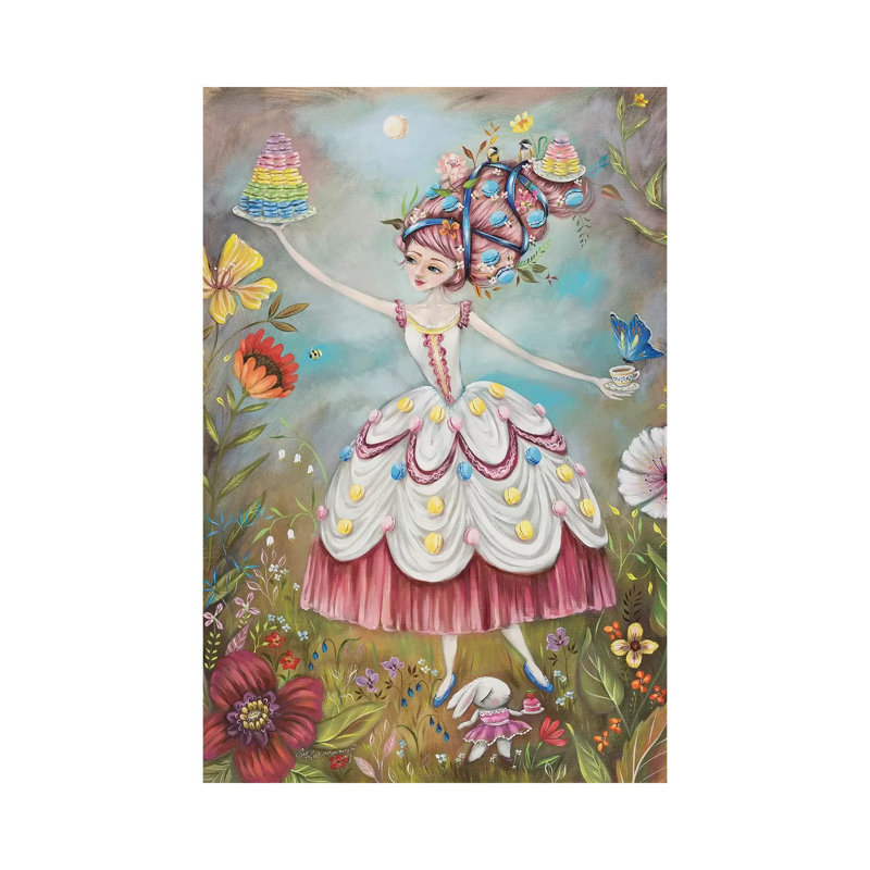 «Queen of Macarons» par Heather Renaux - impression d'art graphique, H 26 po x l 18 po x 1,5 po, Toile tendue, Pas de tapis