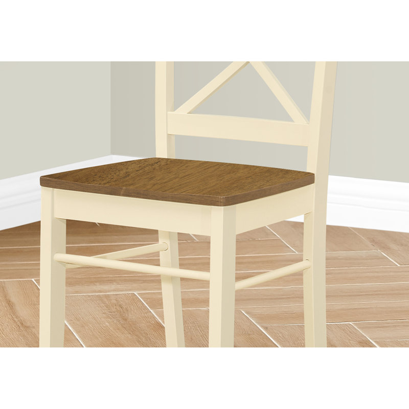 2 chaises d'appoint transitionnelles 2 pièces pour la salle à manger, bois massif de couleur crème et chêne, sièges confortables, construction de pattes avec espaces de salle à manger de style 2, couleurs, option de sièges relaxants, pieds robustes pour tous les espaces