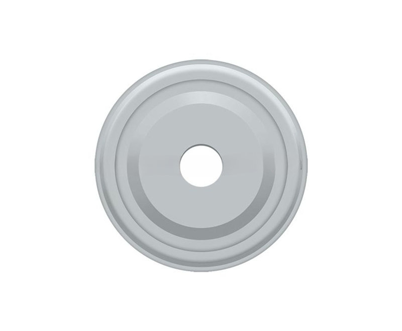 Metal Knob Backplate, Brushed Chrome