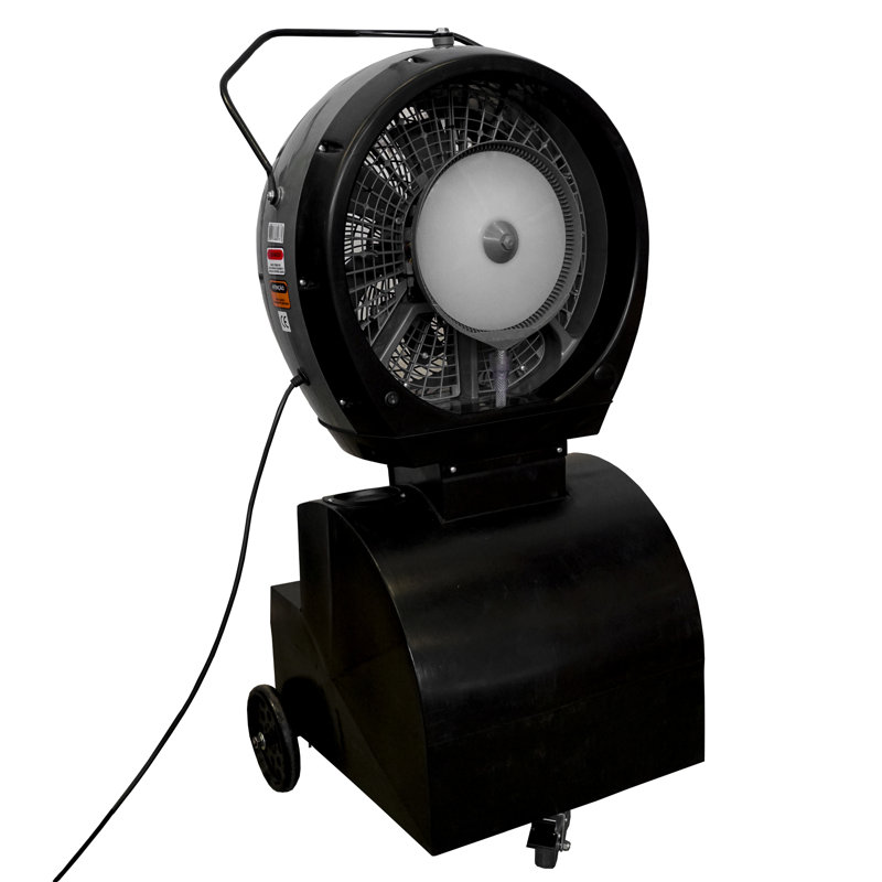 CYCLONE 48" Pedestal Reservoir 18 Gal Fan, Black
