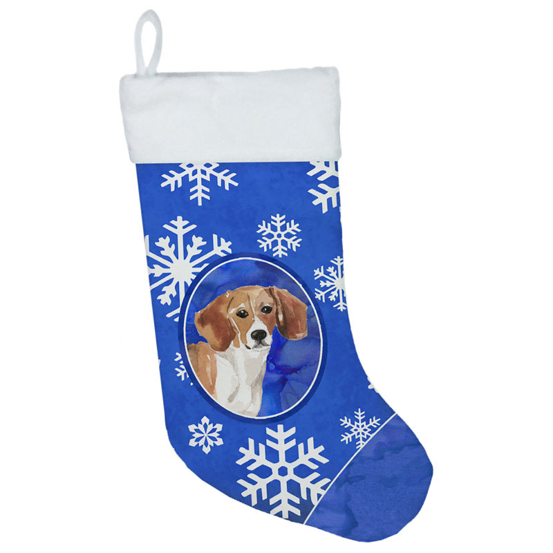 Chaussette de noël winter flocons de noël, Beagle