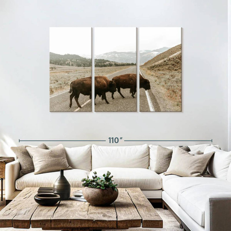 Brampt Buffalo Crossing Highway, H 48 po x l 74 po