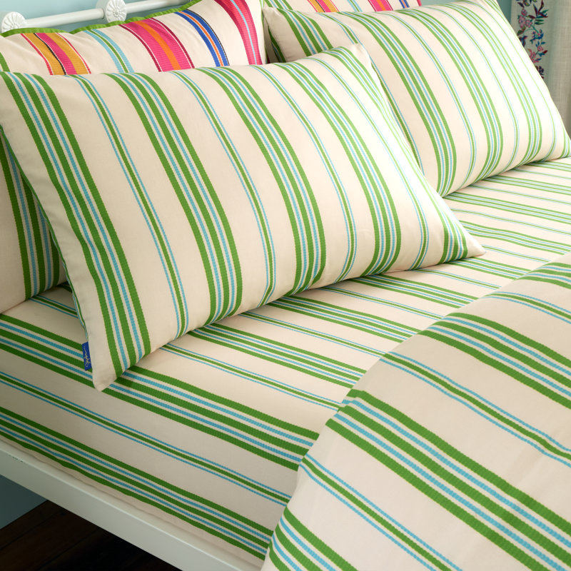 Sophie Stripe 100% Cotton Fitted Sheet, King