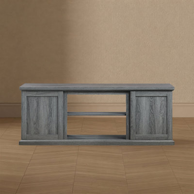 Franklin 60" Modern Farmhouse 4-Shelf TV Stand for TVs up to 56" in Gray