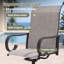 Chaise de patio d'extérieur pivotante à 360 ° recouverte de PVC-128791851