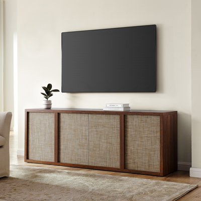 Kai Rectangular TV Stand for TV's up to 75" in Black Grain