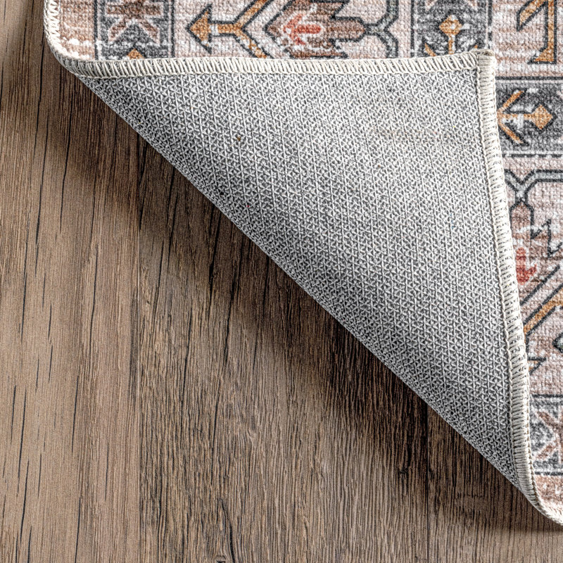 Tapis rétro délavé Finley Finin Finley, Rectangle de 5 pi x 8 pi