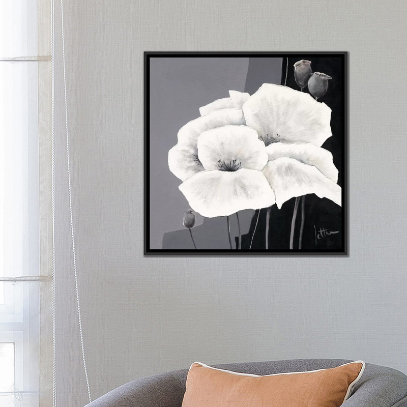 «Decora II», impression sur toile, H 18 po x l 18 po x P 1,5 po, Toile encadrée noire, Pas de tapis