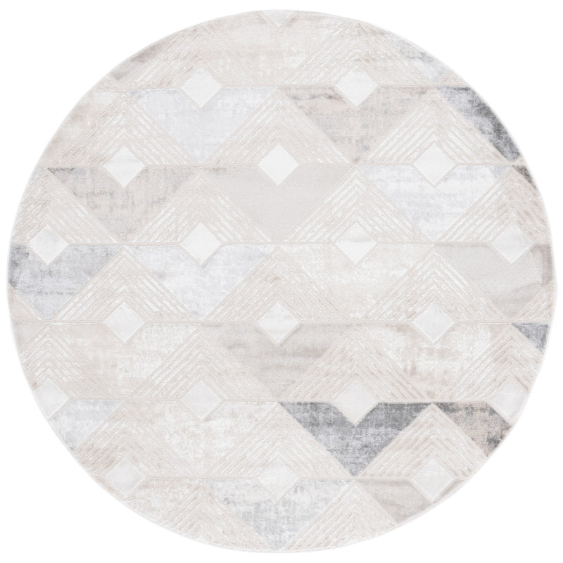 Saylor 100 Performance Geometric Rug, Round 6'3"