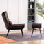 Fauteuil d'appoint à dossier capitonné en velours Cellan-1544401056