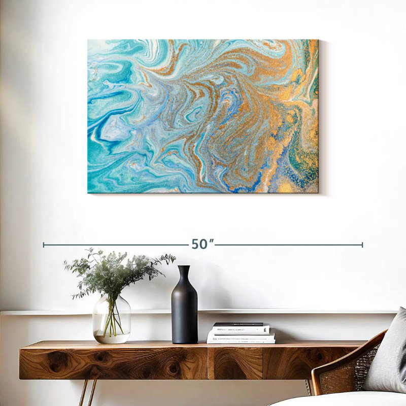 Avery Abstract Marble, 24" H x 36" W