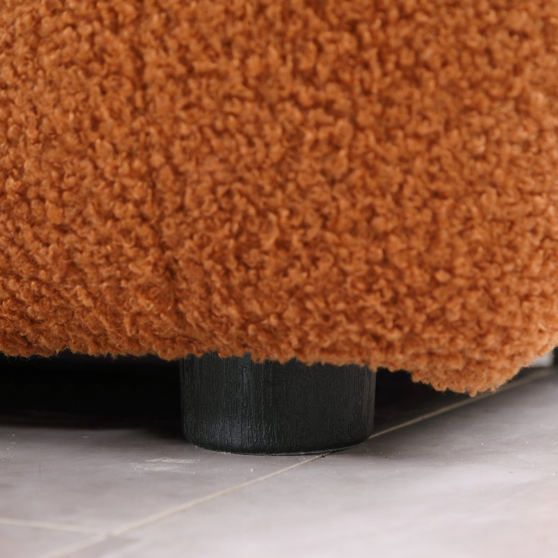 Canapé 87,4 po Boucle, Marron clair