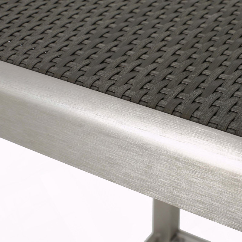Outdoor Aluminum Bar Table, Dark Gray