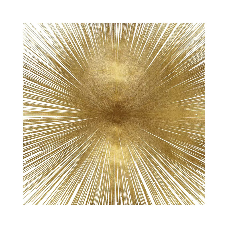 Radiant Gold by Abby Young - Print on Canvas, 93.98 cm H x 93.98 cm W, Brown Framed