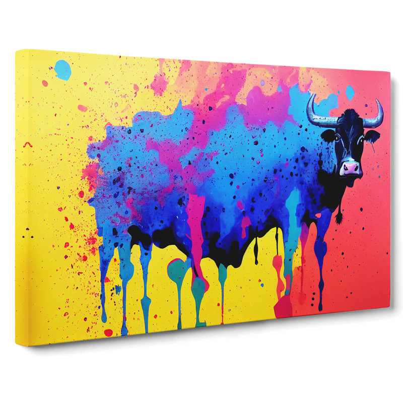 Cow Splash Vol.1 Abstract - Wrapped Canvas, 35cm H x 50cm W x 3cm D