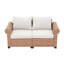 Brockington Weather-Resistant Wicker Patio Loveseat with Cushions