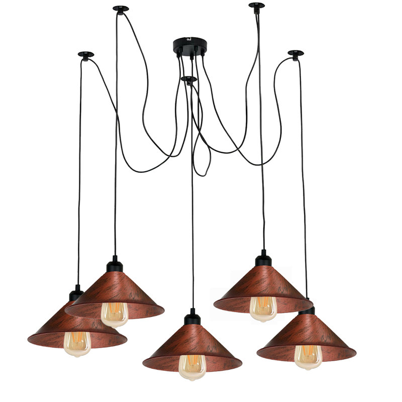 Aaden 5 - Light Rustic Red Kitchen Island Pendant