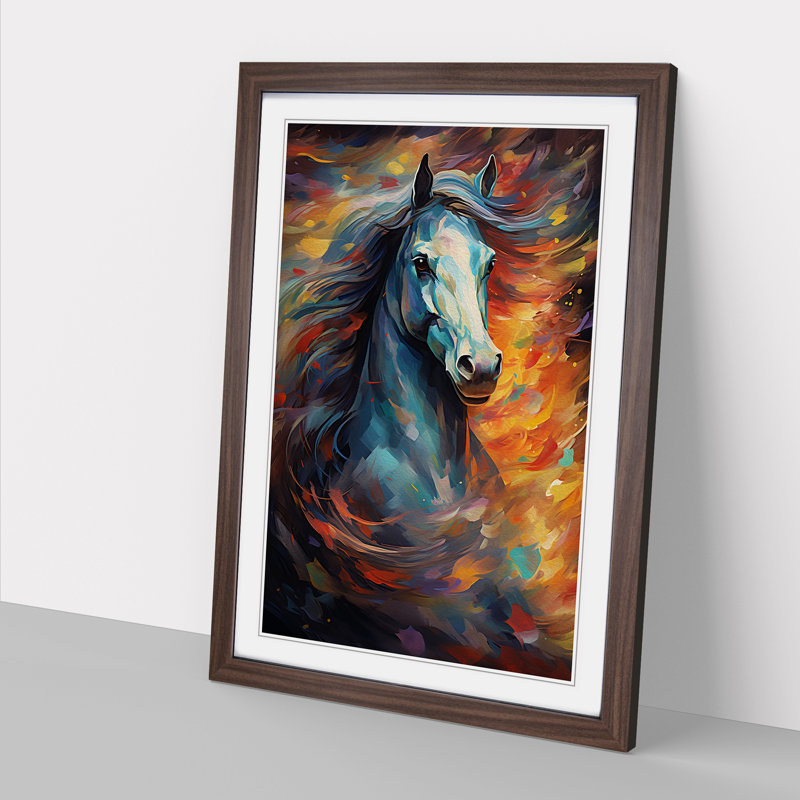 Horse Abstract Art - Framed Print