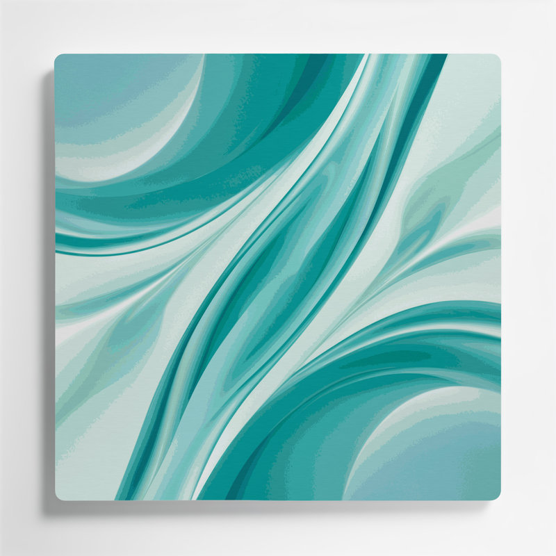 Gradient Abstract 72 Blue Metal Wall Art