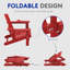 Chaise Adirondack pliante en PEHD Wolak avec porte-gobelet double-586590635
