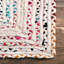 Tapis ivoire en coton tressé à la main Moryn-90096140