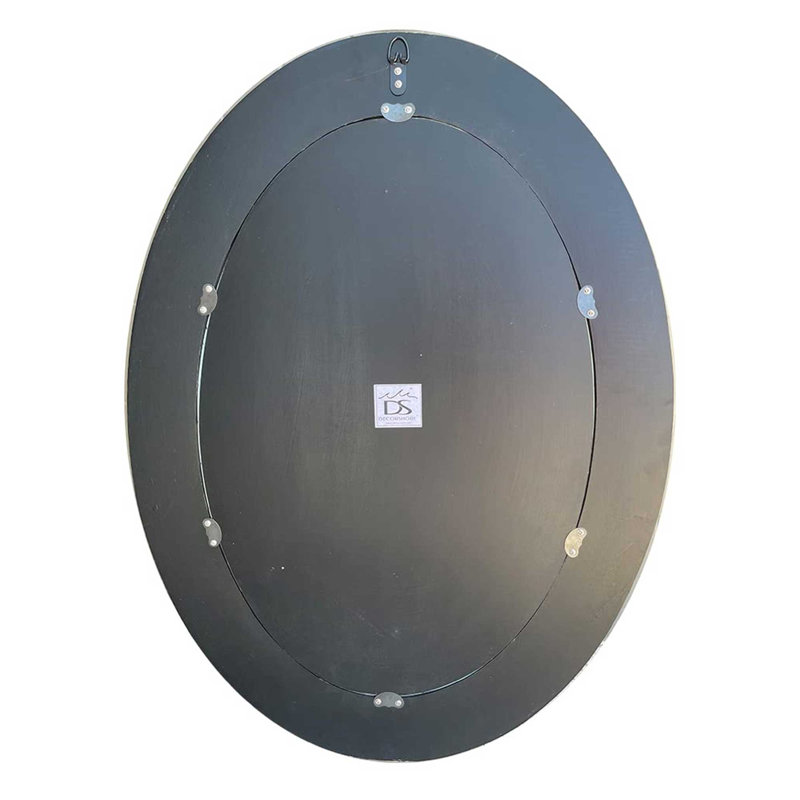 Rubie Manufactured Wood, Glass Oval Wall Mirror, Blue