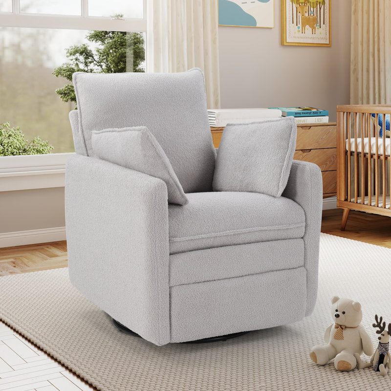 Fauteuil inclinable manuel pivotant de 34,3 po, Gris clair