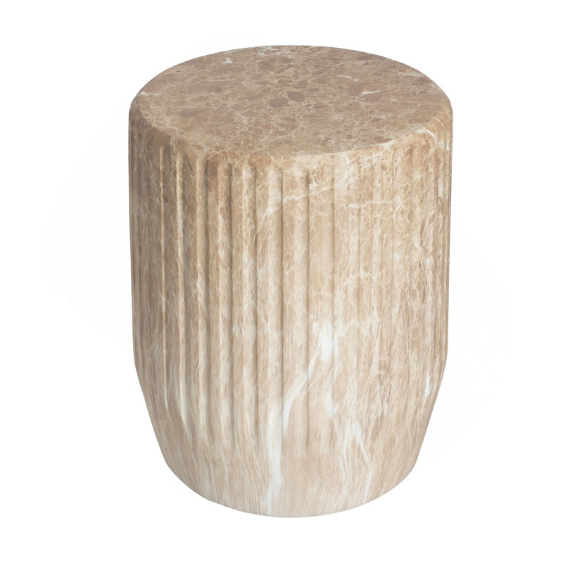 Table d'appoint d'extérieur sculptée Cicci, Doré