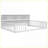 Full Size Pine Wood Platform Bed with Side Bookcase &amp; Guardrails – No Box Spring Needed, White Bedroom Furniture