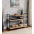 Bookshelf W/3 Shelves In Oak & Sandy Black Finish,Console Table,Sofa Table