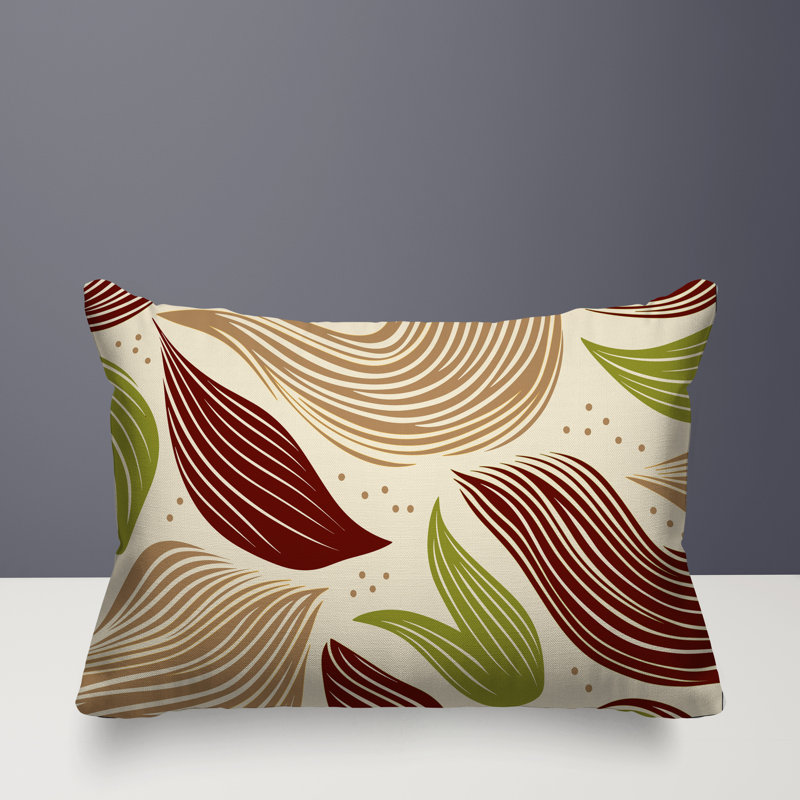 Coussin rectangulaire intérieur / extérieur Consuelo, Red, Rectangle H 18 po x l 25 po