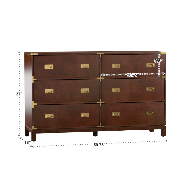 Birch Lane Dania 6-Drawer Dresser & Reviews | Wayfair
