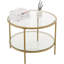VINGLI Table basse double ronde en verre 78 * 78 * 49Cm-1703203534