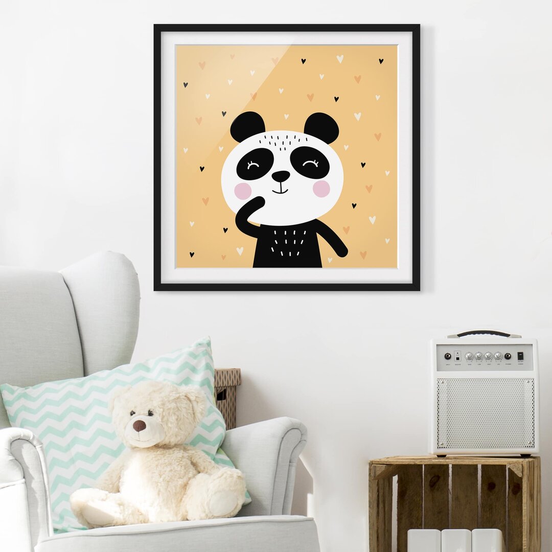 Gerahmter Grafikdruck The Happy Panda