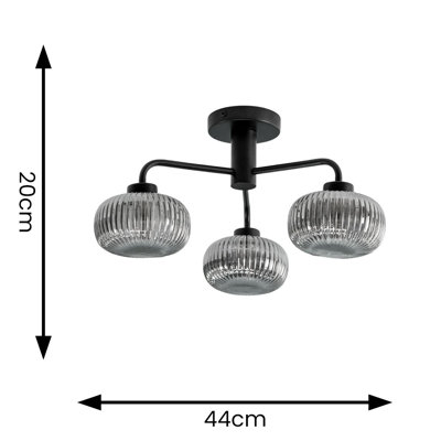 Abigahil Glass Semi Flush Mount