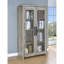 Armoire haute rustique en bois d'ingénierie avec rangement à 2 portes