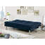 Lit de futon de style contemporain en microfibre converti en lit avec pieds de soutien supplémentaires, finition marine principale-2026179322