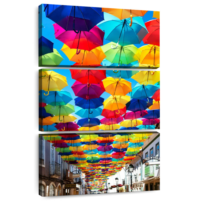 Colourful Umbrellas I, 32" H x 20" W